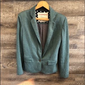 Anthropology Cartonnier Green Knit Blazer Jacket XSP